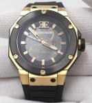 Thomas Earnshaw Invincible Men Black Integrated PU Strap Mechanical Watch