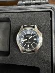 Sangin Instruments Hydra Automatic Diver Watch 300M Black Dial Gray NATO Strap