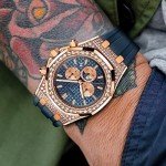 Men's Automatic Skeleton Tourbillon Moon Phase Watch