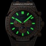 Men's Automatic Skeleton Tourbillon Moon Phase Watch
