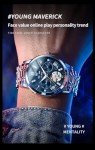 Men's Luxury Skeleton Automatic Tourbillon Watch - Blue/Silver