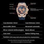 Men's Automatic Skeleton Tourbillon Moon Phase Watch