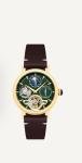 Original Thomas Earnshaw GREEN GLIMMER Watch Dual Time Date Open Heart automatic