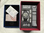 AVI-8 Hawker Hurricane Carbon Stainless Steel Japanese Quartz Watch Full Set