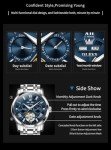 Men's Luxury Skeleton Automatic Tourbillon Watch - Blue/Silver