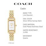 Coach Cadie Women's Watch - Elegant Gold Link Bracelet