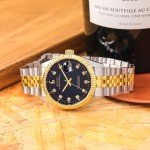 BUREI Men's Gold & Black Automatic Dress Watch