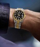 BUREI Men's Gold & Black Automatic Dress Watch