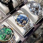 OLEVS Men's Automatic Tourbillon Stainless Steel Watch