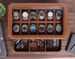 ROTHWELL Leather Watch Box Organizer for Men