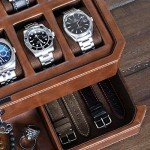 ROTHWELL Leather Watch Box Organizer for Men