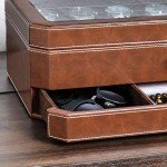 ROTHWELL Leather Watch Box Organizer for Men