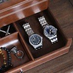 ROTHWELL Leather Watch Box Organizer for Men