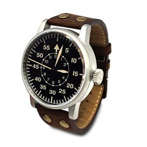 World War II Military Watch - Swiss Quartz, Leather Strap