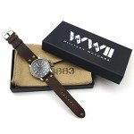 World War II Military Watch - Swiss Quartz, Leather Strap