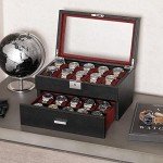 Luxury Leather Watch Box with 20 Compartments