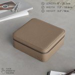 TAWBURY Luxury Leather Travel Watch Case with 6 Compartments