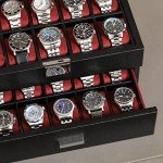 Luxury Leather Watch Box with 20 Compartments