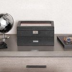 Luxury Leather Watch Box with 20 Compartments