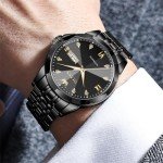 OLEVS Men's Automatic Dress Watch with Diamonds