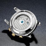 Luxury Blue Gold Stainless Steel Automatic Watch