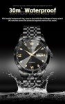 OLEVS Men's Automatic Dress Watch with Diamonds