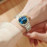 OUPINKE Women’s Rose Gold Diamond Automatic Watch