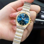 OUPINKE Women’s Rose Gold Diamond Automatic Watch