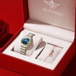OUPINKE Women’s Rose Gold Diamond Automatic Watch