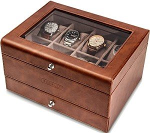 Luxury Leather Watch Box Organizer for Men