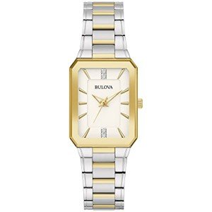 Bulova Women's Quartz Watch with Diamonds - Silver