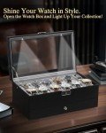 GUKA 12 Slot Leather Watch Display Organizer