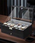 GUKA 12 Slot Leather Watch Display Organizer