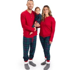 Family Matching Holiday Pajamas in Organic Cotton