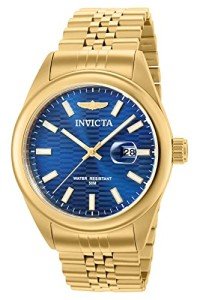 Invicta Men's Aviator Blue Quartz Watch - Gold