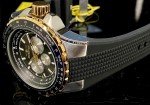 Invicta Aviator Black Silicone Band Men's Watch