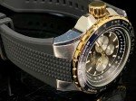 Invicta Aviator Black Silicone Band Men's Watch