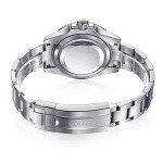 Luxury Men's GMT Automatic Watch, Waterproof, Black Red