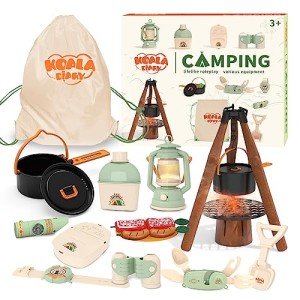 Kids Camping Toy Set with Binoculars and Lantern