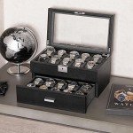 ROTHWELL 20 Slot Leather Watch Box Organizer