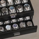 ROTHWELL 20 Slot Leather Watch Box Organizer