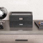 ROTHWELL 20 Slot Leather Watch Box Organizer