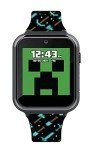Accutime Minecraft Kids Black Educational Learning Touchscreen Smart Watch Toy for Girls, Boys, Toddlers - Selfie Cam, Learning Games, Alarm, Calculator, Pedometer & More (Model: MIN4081AZ)