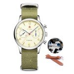 HEMUDU Seagull 1963 Mechanical Mens Watch 40mm, “Special Supply” ST1901 Movement Aviation Chronograph Sapphire Mirror, Military Waterproof Pilot Manual Winding Watches for Men