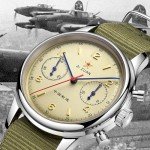 HEMUDU Seagull 1963 Mechanical Mens Watch 40mm, “Special Supply” ST1901 Movement Aviation Chronograph Sapphire Mirror, Military Waterproof Pilot Manual Winding Watches for Men