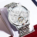 OLEVS Men's Luxury Automatic Skeleton Wrist Watch