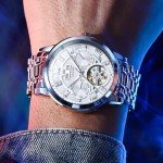 OLEVS Men's Luxury Automatic Skeleton Wrist Watch