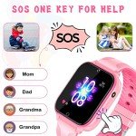 OKYUK Kids 4G SmartWatch with GPS Tracker - Pink