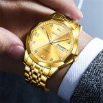 OLEVS Men's Automatic Business Watch - Luxury Gold