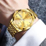 OLEVS Men's Automatic Business Watch - Luxury Gold